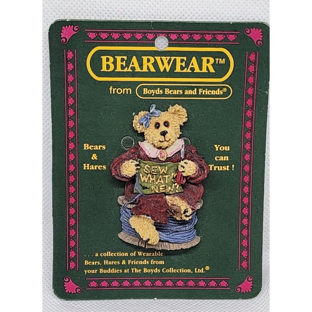 Vintage 2000 The Boyds Collection Sew What’s New Resin Hat & Clothing Pin #26050